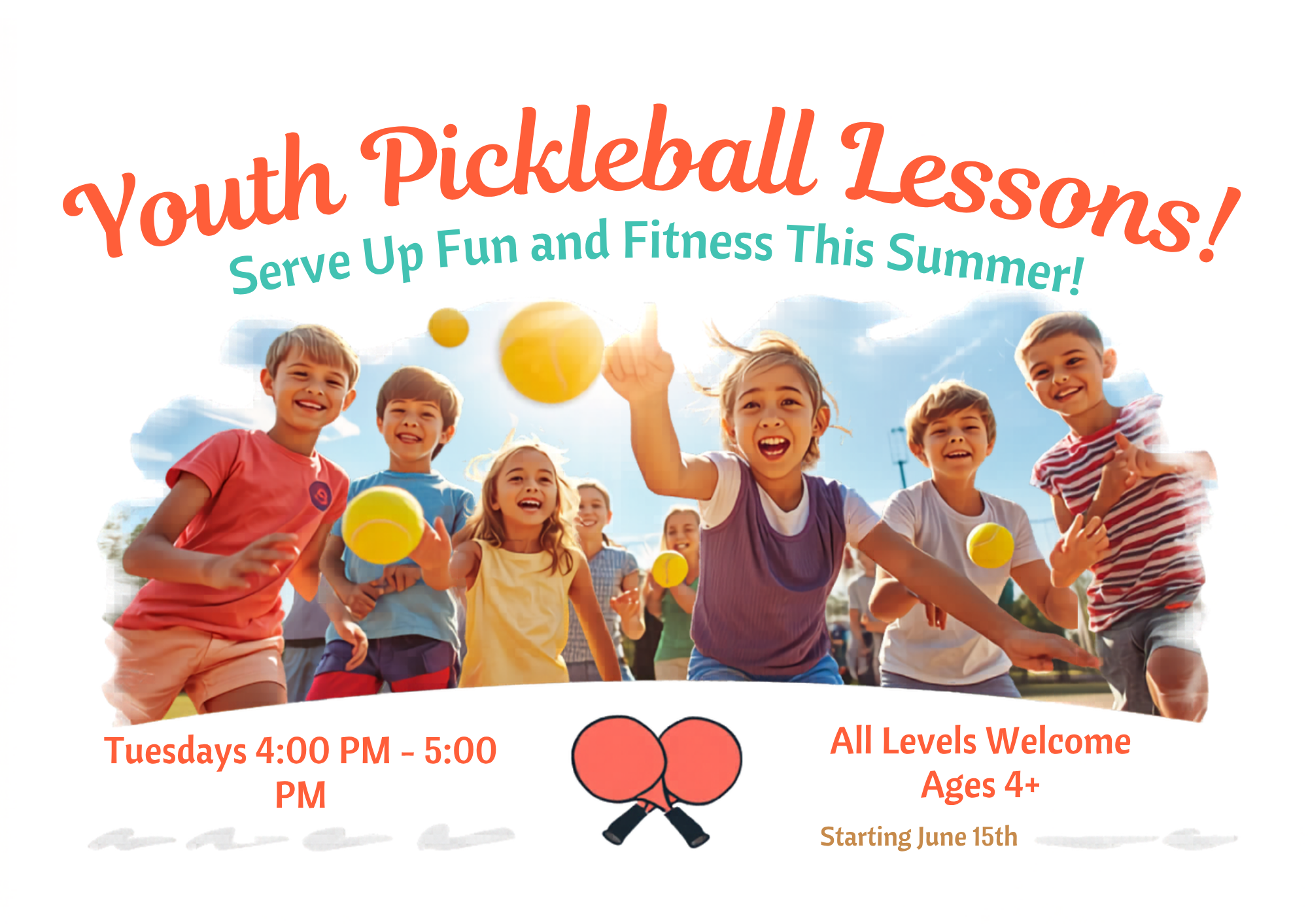 Youth Pickleball Lessons Flyer